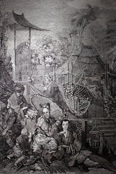 Wall Decoration In Style of François Boucher Silk Handmade Embroidered Tapestry