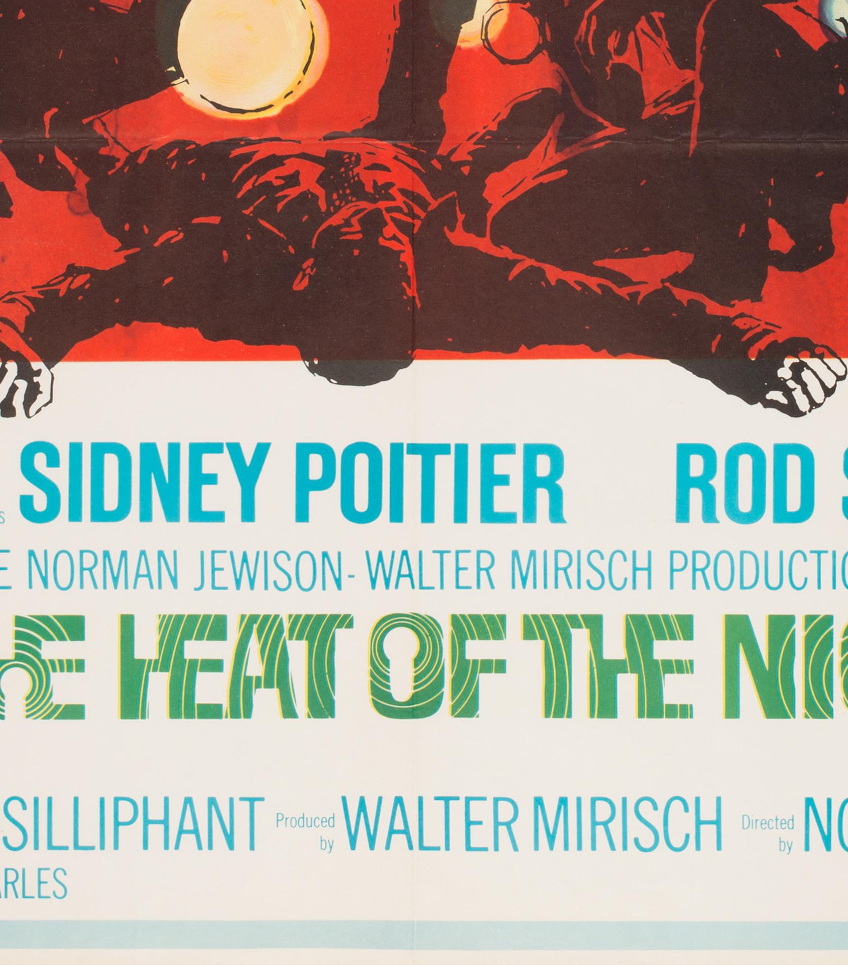 Affiche originale britannique du film « In the Heat of the Night », 1967 Excellent état - En vente à Bath, Somerset