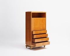 In the Manner of Jean Pascaud, Art Deco Drop Front Secretary, France, circa 1935