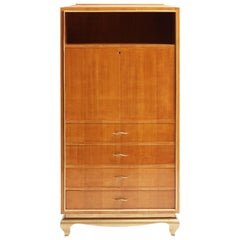 In the Manner of Jean Pascaud, Art Deco Drop Front Secretary, France, circa 1935