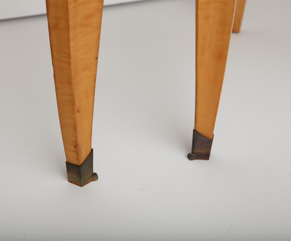 Marquetry In the Manner of Jean Pascaud, Pair of Art Deco Side Tables, France, circa 1950 For Sale