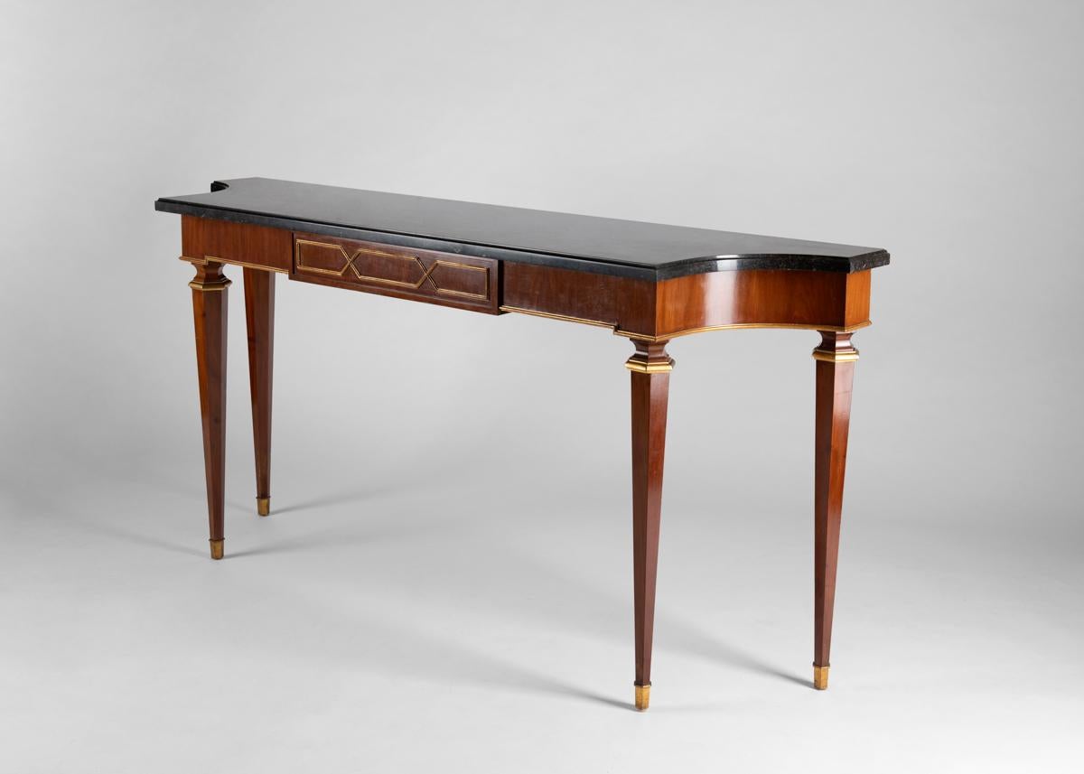 Art Deco In the Manner of Lucien Rollin, Freestanding Console, Bronze, France, 1940s For Sale