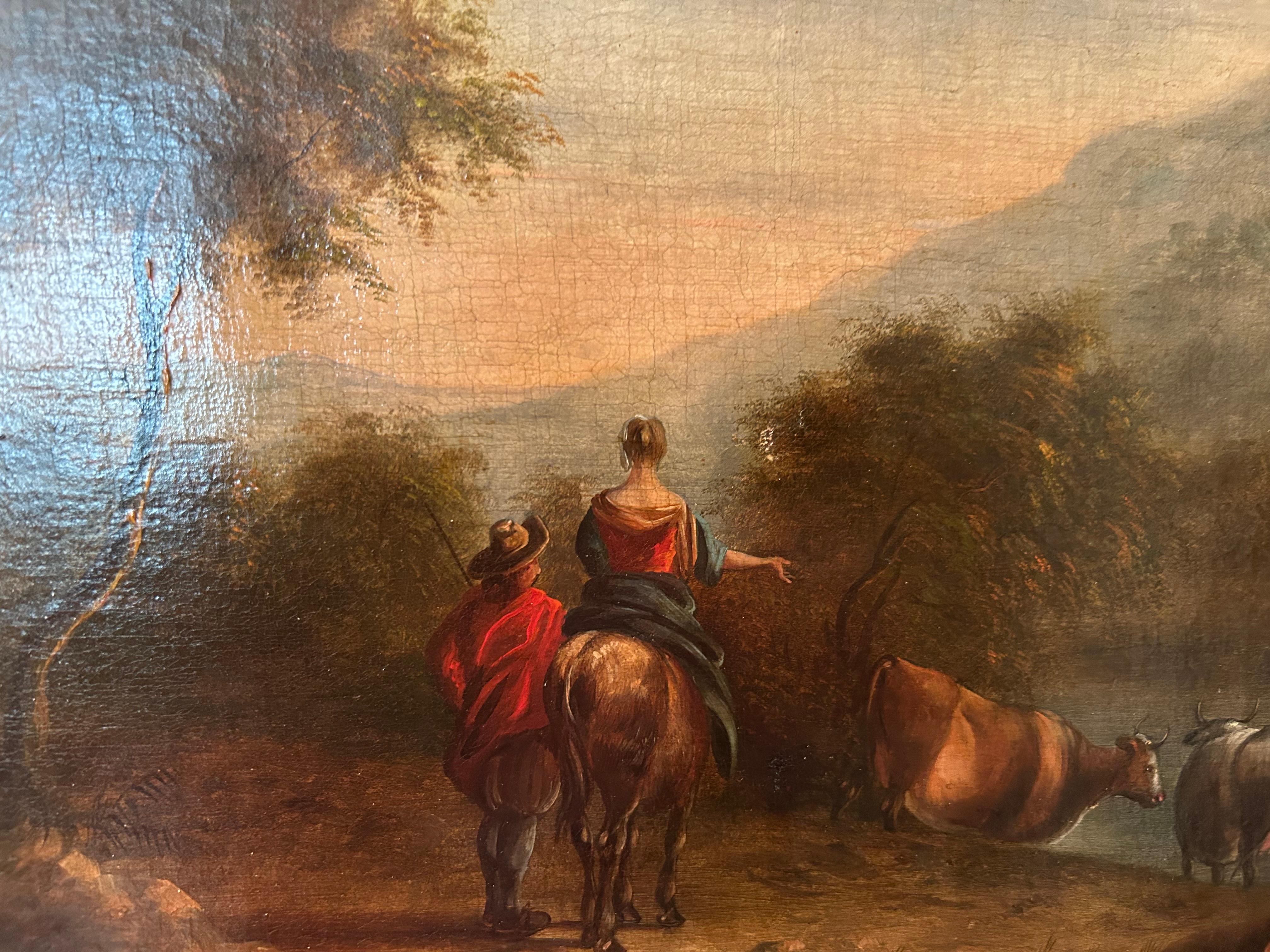 Nach der Art von Nicholas Berchem (1620-1683) Niederländisch,  Eine Reise im Angebot 3