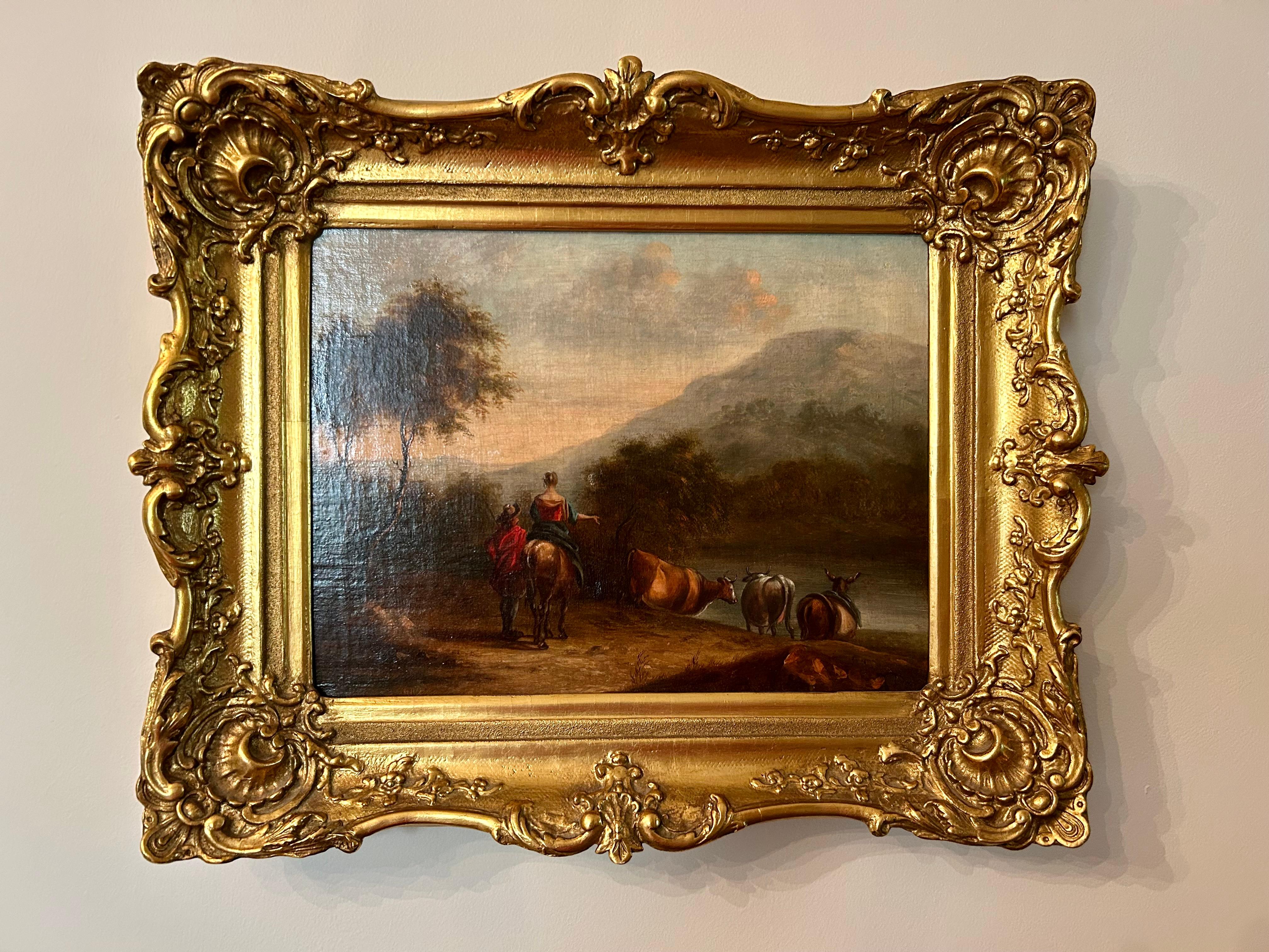 Nach der Art von Nicholas Berchem (1620-1683) Niederländisch,  Eine Reise (Romantik) im Angebot