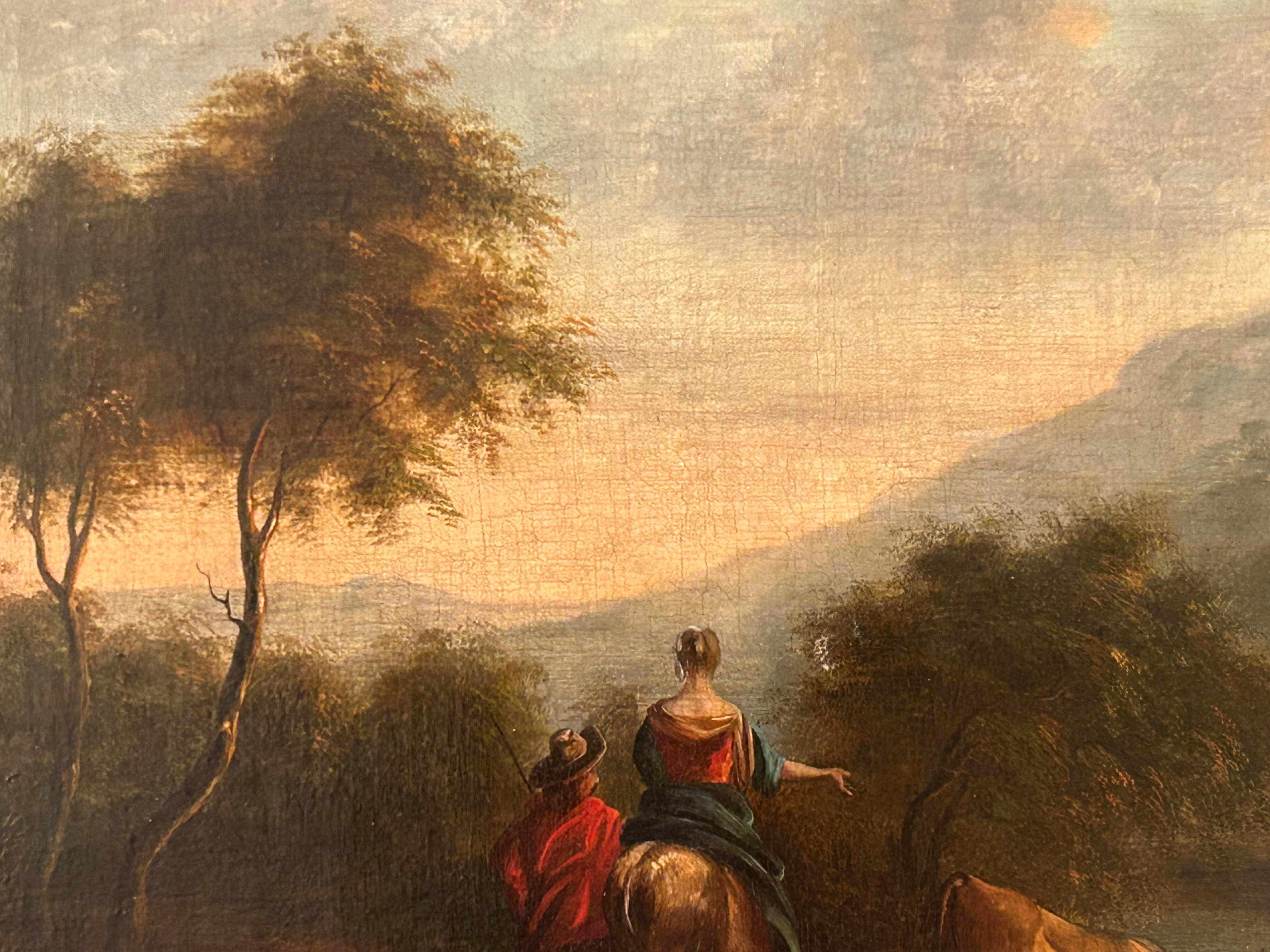 Nach der Art von Nicholas Berchem (1620-1683) Niederländisch,  Eine Reise (Gemalt) im Angebot