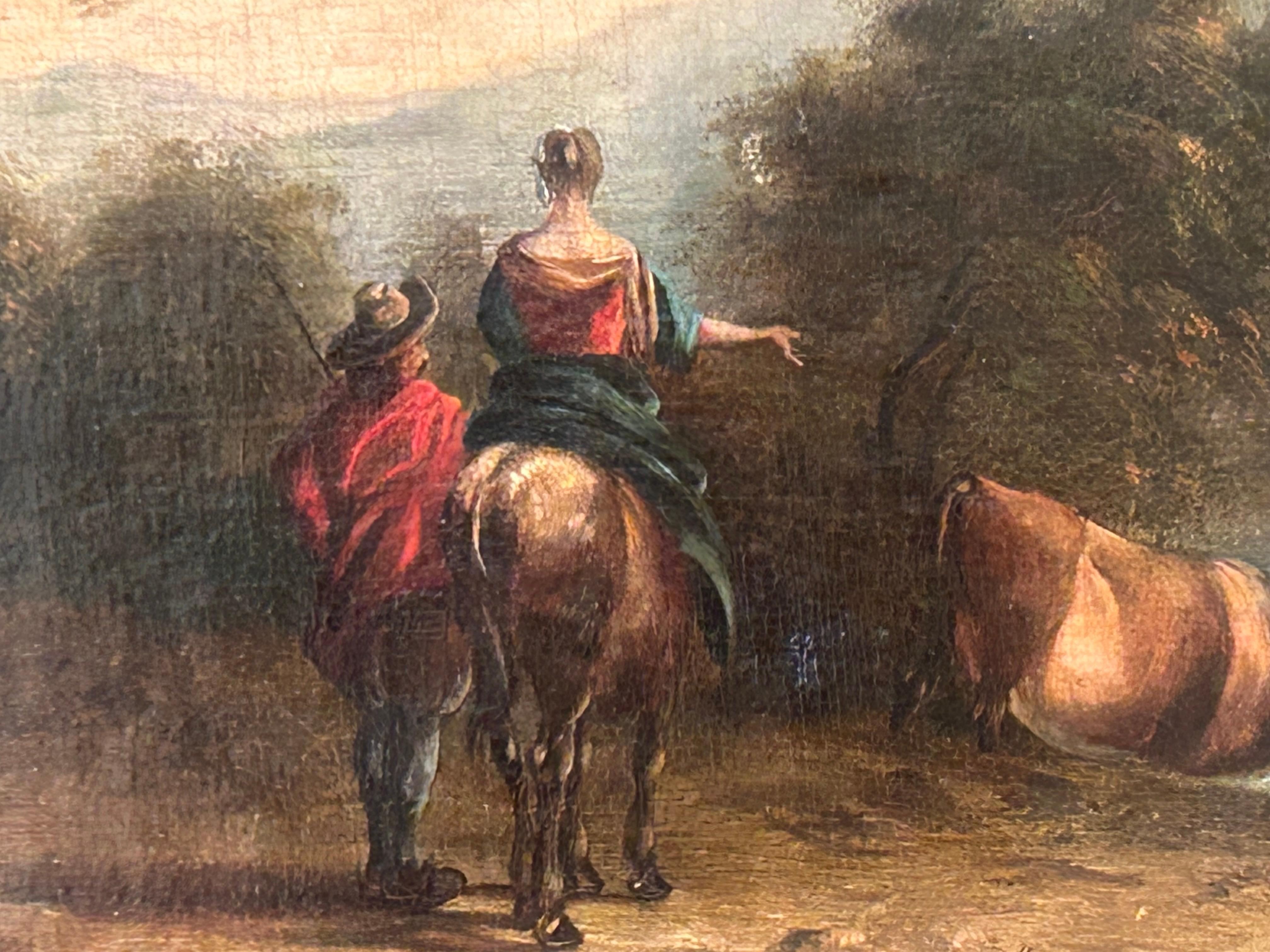 Nach der Art von Nicholas Berchem (1620-1683) Niederländisch,  Eine Reise (18. Jahrhundert und früher) im Angebot