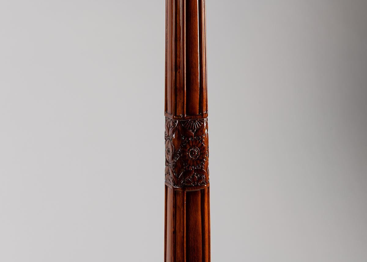French In the Manner of Paul Follot, Early Art Deco Floor Lamp, Circa 1925 For Sale