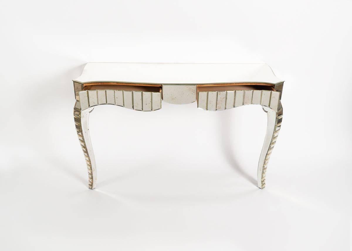  In the Manner of Serge Roche, Mirrored Glass Console, France, C. 1950 2