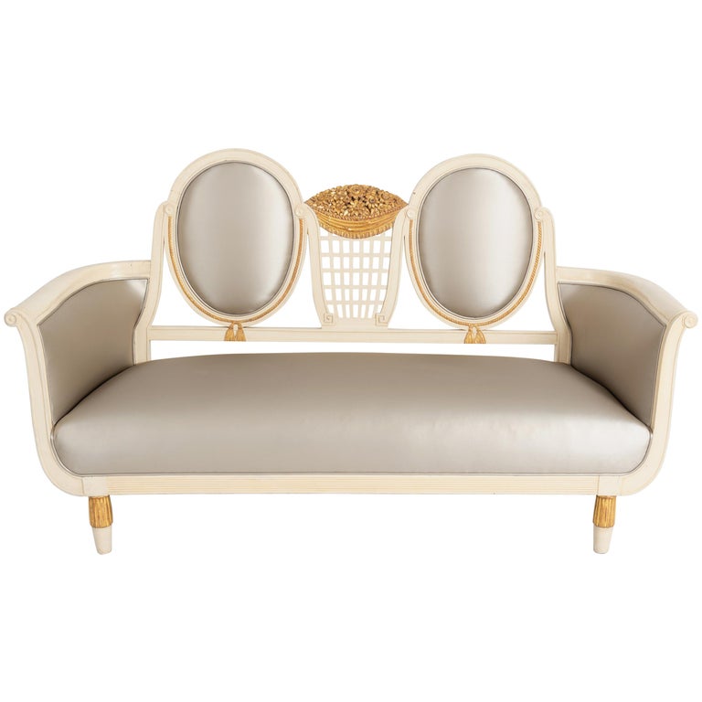 In the Manner of Sue et Mare & André Groult, Art Deco Settee, France, circa 1912 For Sale