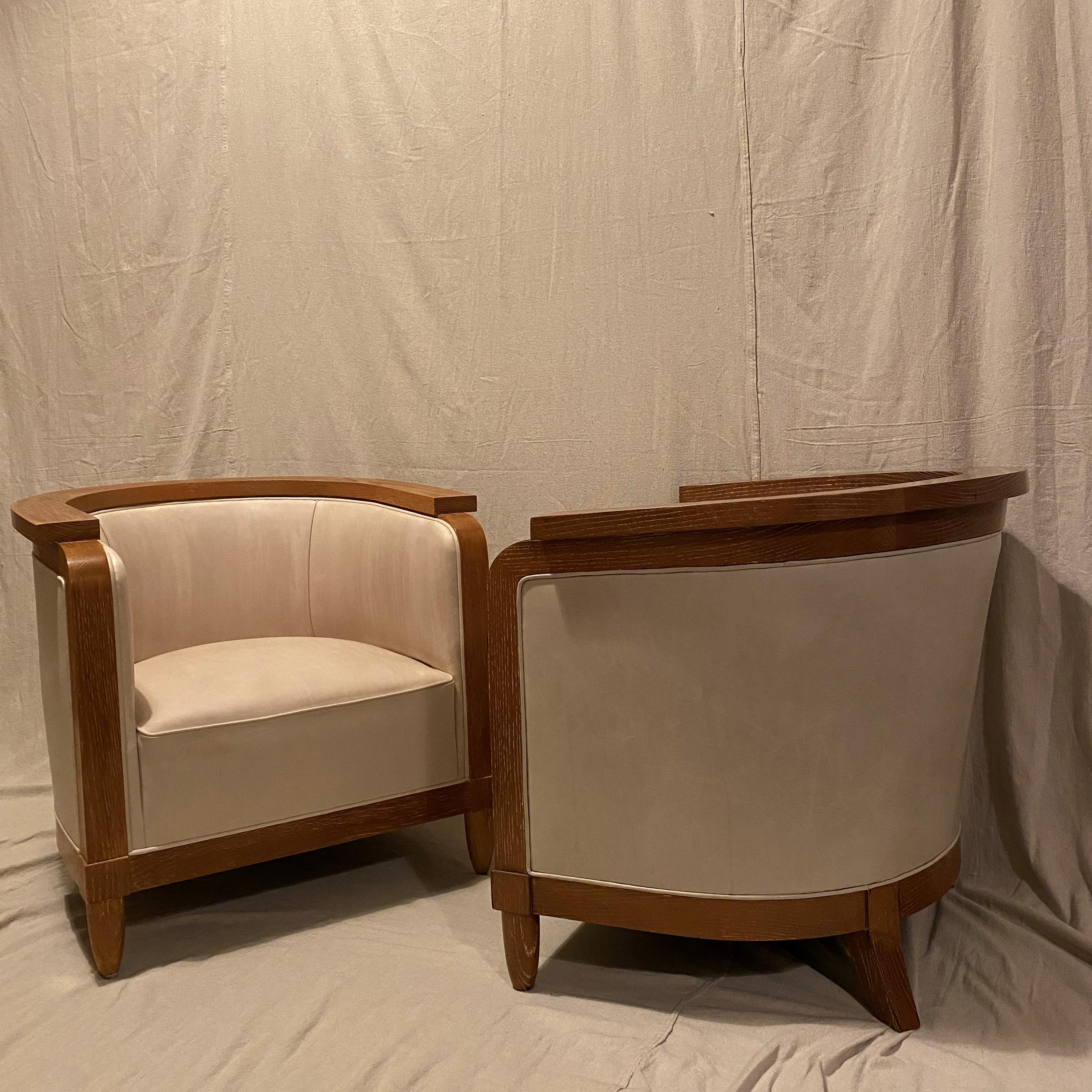 Ensemble de quatre chaises longues dans le style des années 1940 en France Bon état - En vente à New York, NY