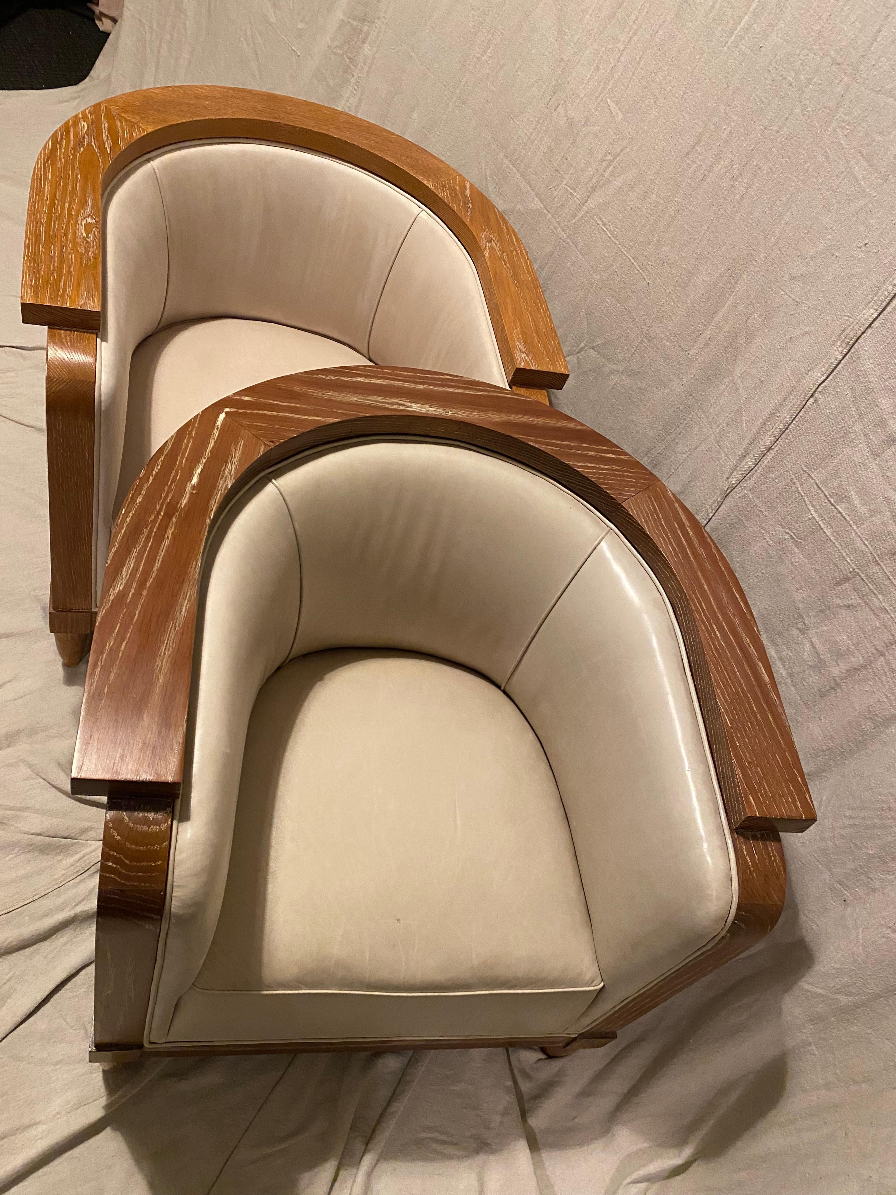 Ensemble de quatre chaises longues dans le style des années 1940 en France en vente 1