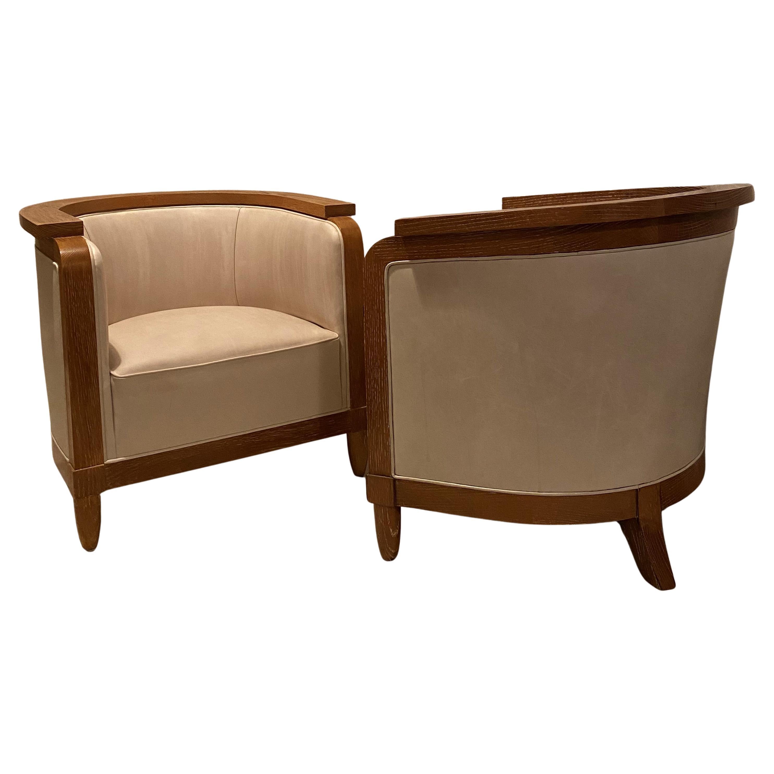 set of four lounge chairs in style of 1940's France