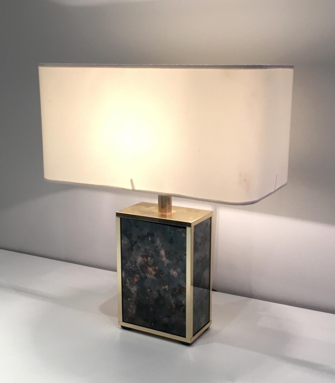 Lampe en verre de renard et métal doré dans le style d'Aldo Tura, vers 1970 en vente 4