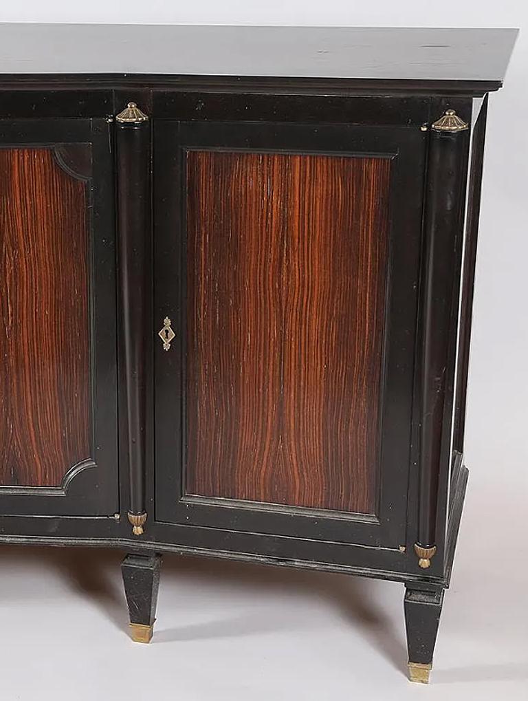 Blackened Art Deco Sideboard in the Style of André Arbus, circa 1940 For Sale