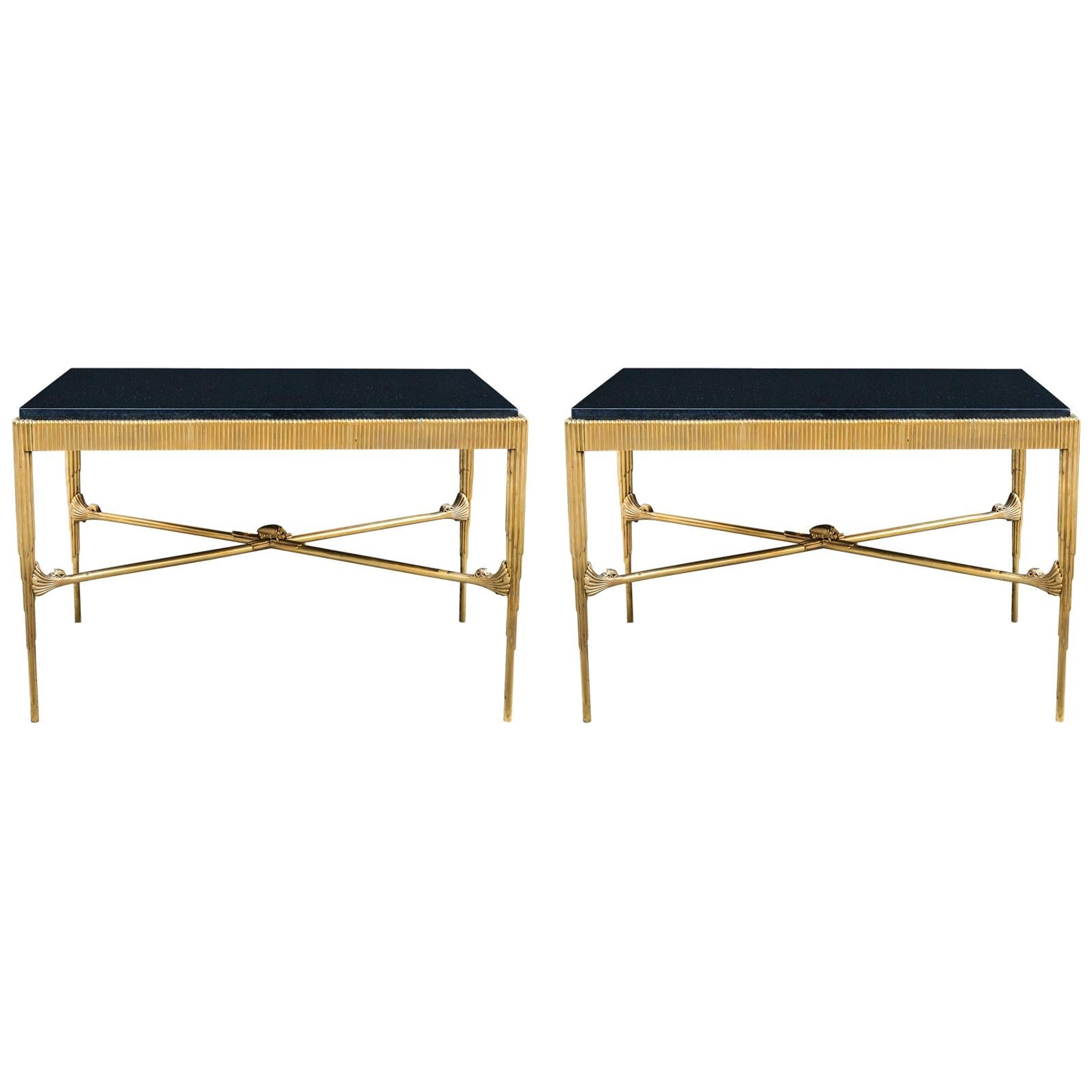 In the style of Armand-Albert Rateau, Pair of Tables, France, circa 1990