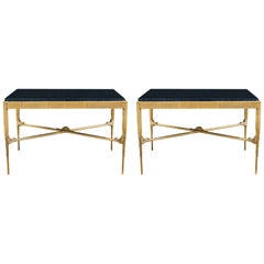In the style of Armand-Albert Rateau, Pair of Tables, France, circa 1990