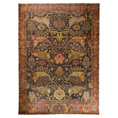 in the Style of Bidjar Old Indian Hand Knotted Wool Large Rug