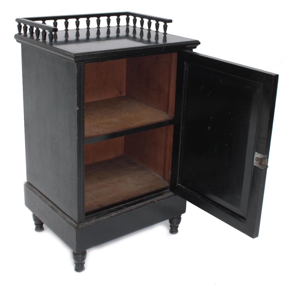 Dr C Dresser, Style of, an Aesthetic Movement Ebonized & Gilt Bedside Cabinet For Sale 4