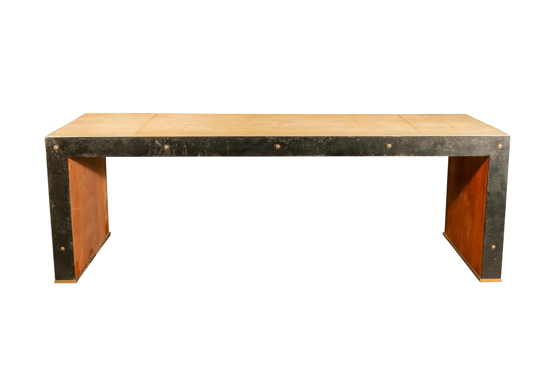 Mid-Century Modern In the Style of Dupré-Lafon, Coffee Table in Four Elements, circa 1980