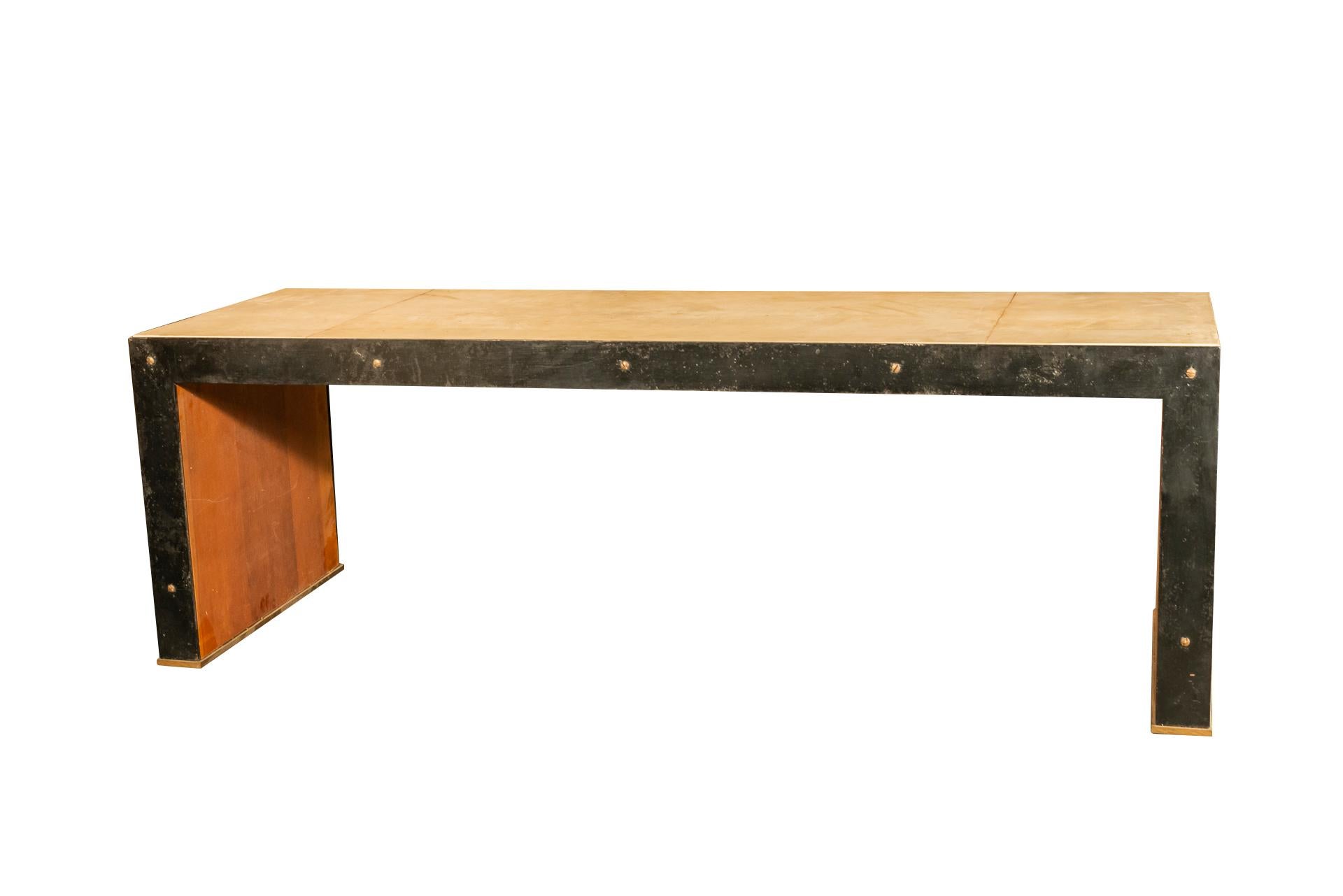 French In the Style of Dupré-Lafon, Coffee Table in Four Elements, circa 1980