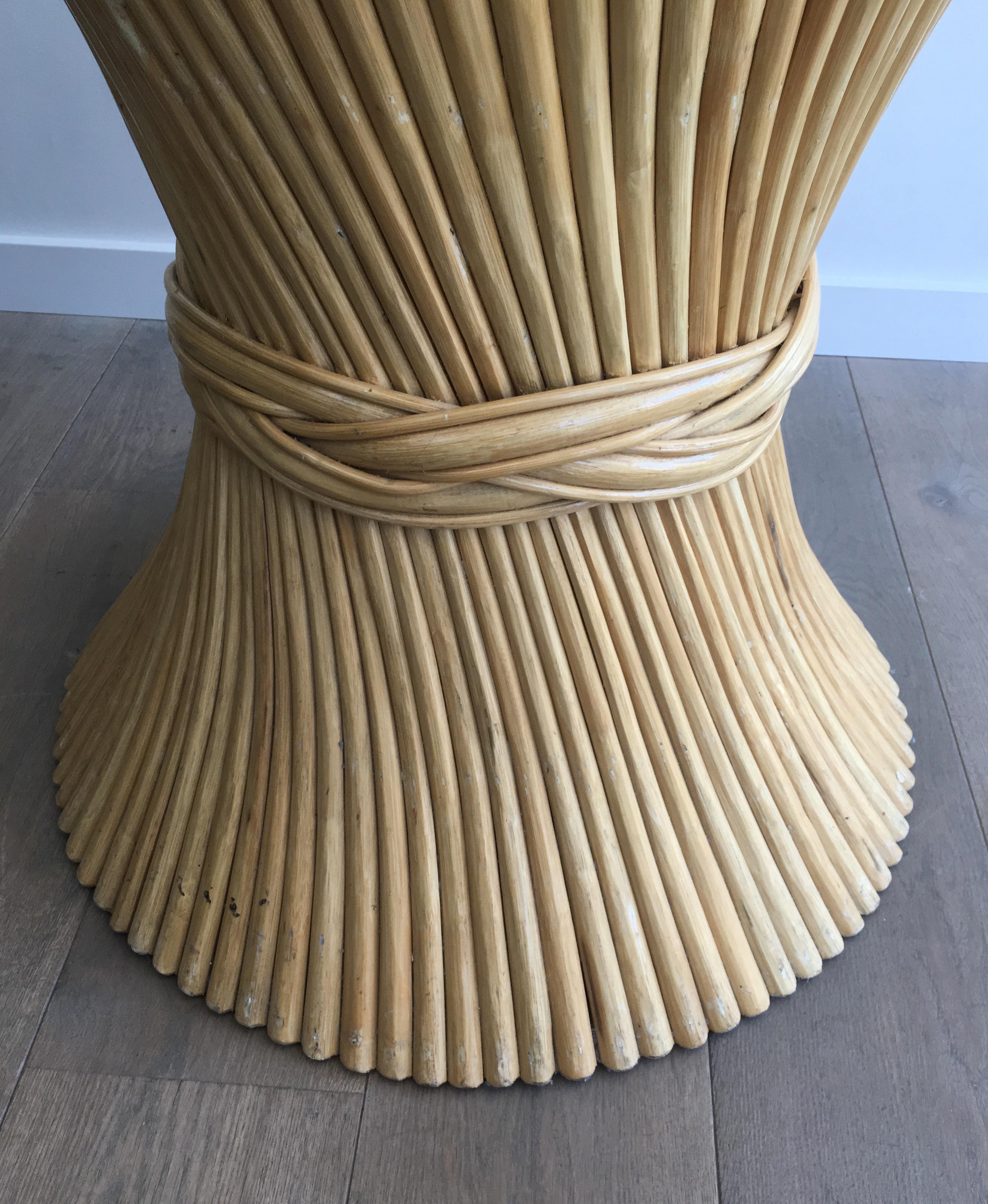 Round Faux-Bamboo Diabolo Table, circa 1970 8