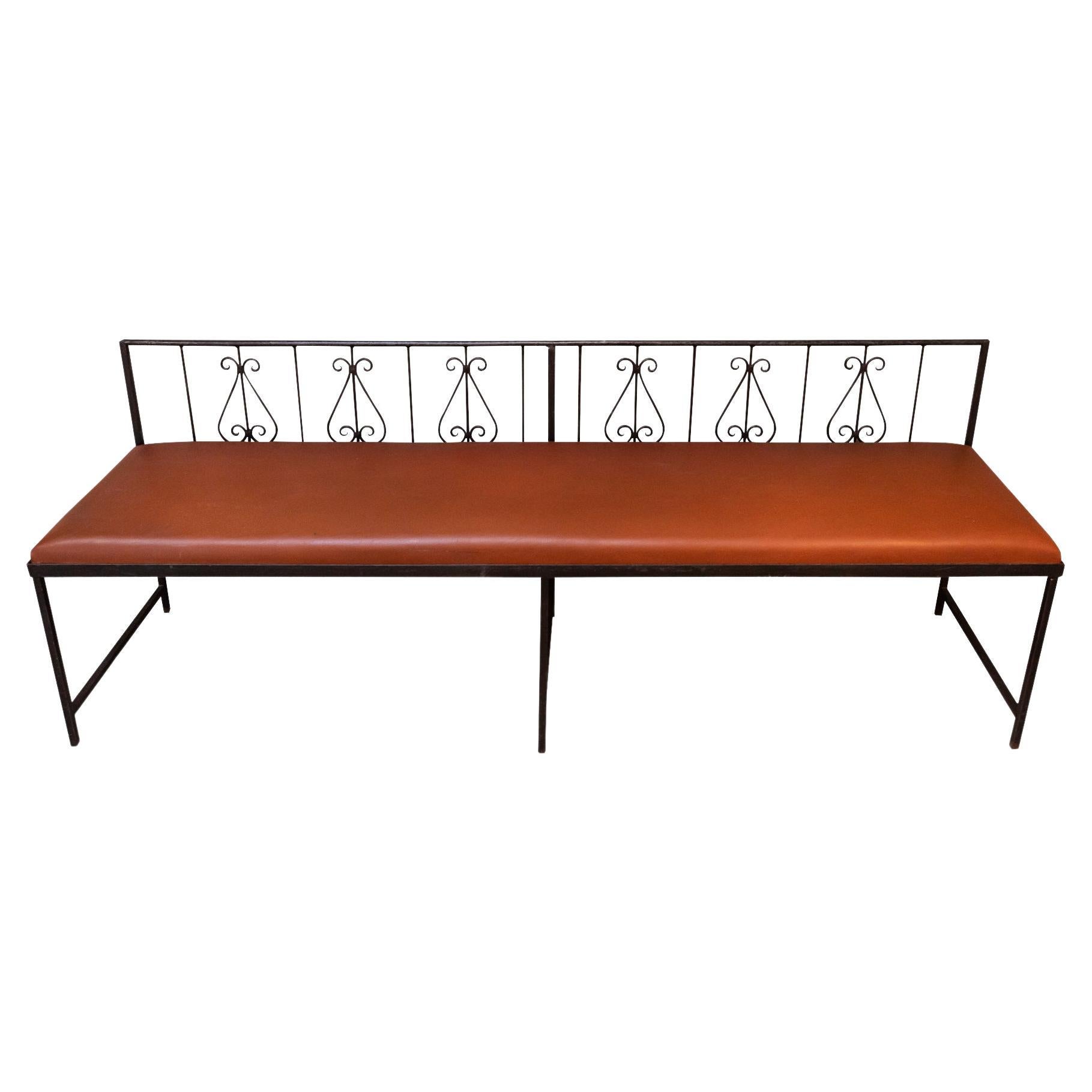 in the Style of Giacometti, Iron Bench, France, circa 1970 For Sale