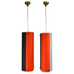 In the style of Gino Sarfatti, Pair of Italian Glass Lanterns