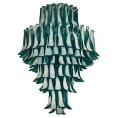 In the style of Gruppo Luce for La Murrina Emerald Color Chandelier, 2010, S