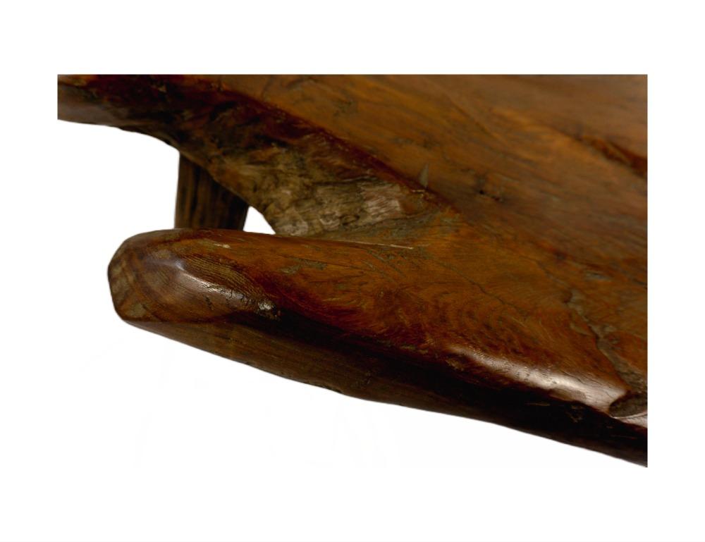 Hand-Carved In the Style of Hugo Franca Rare Pequi Burl Wood Live Edge Chaise Lounge