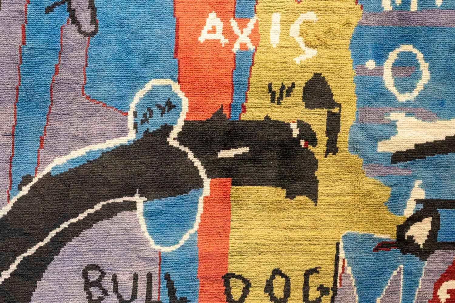 In the Style of Jean-Michel Basquiat, Rug, or Tapestry, Contemporary Work For Sale 4