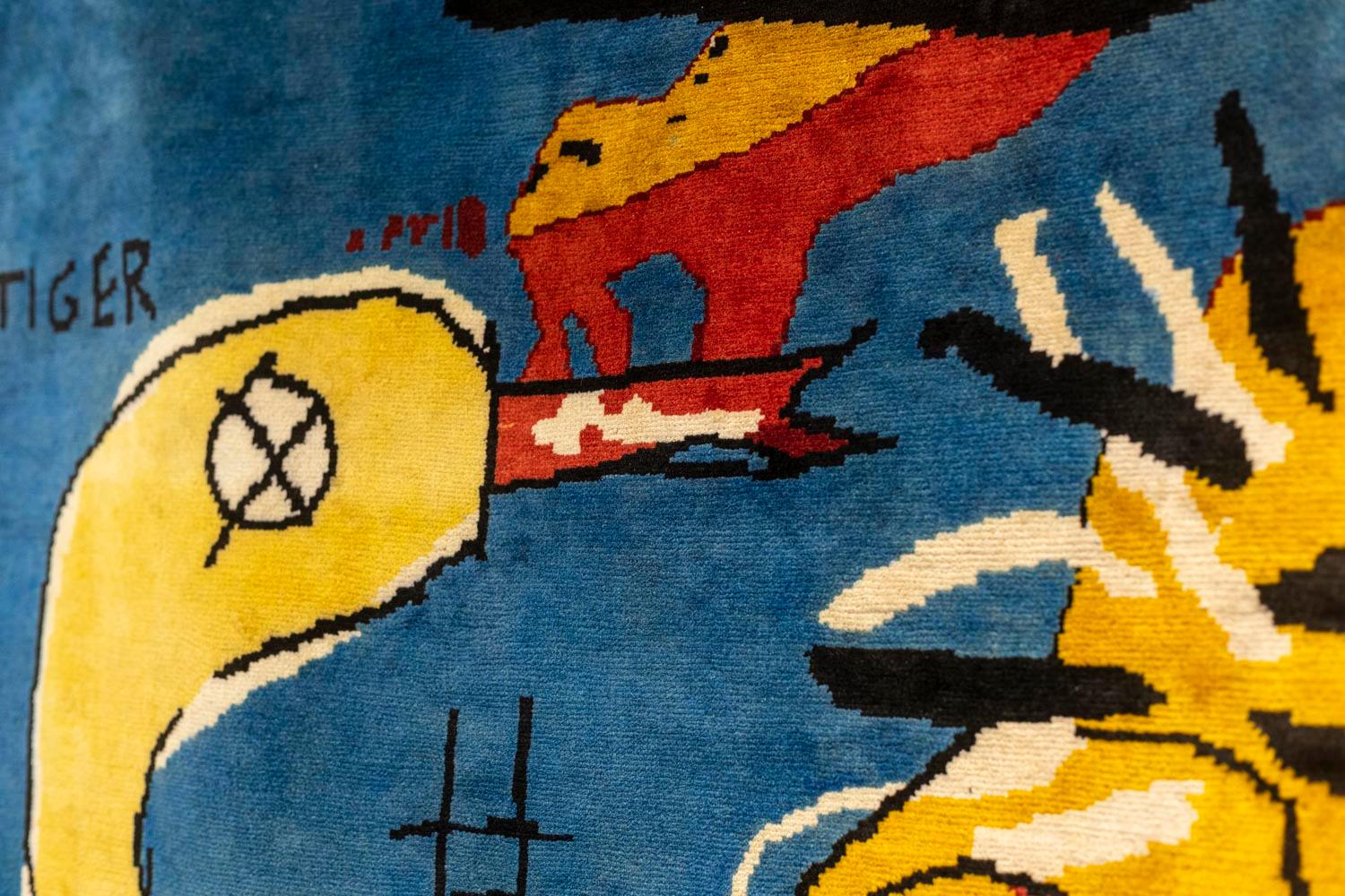 Im Stil von Jean-Michel Basquiat, Teppich oder Wandteppich, zeitgenössische Werke (Wolle) im Angebot