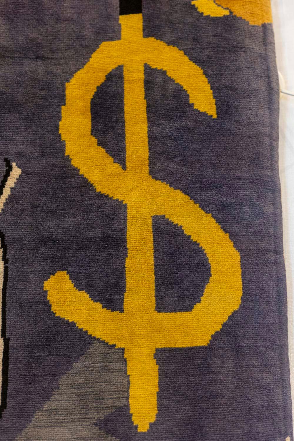 Wool In the Style of Jean-Michel Basquiat, Rug, or Tapestry, Contemporary Work For Sale