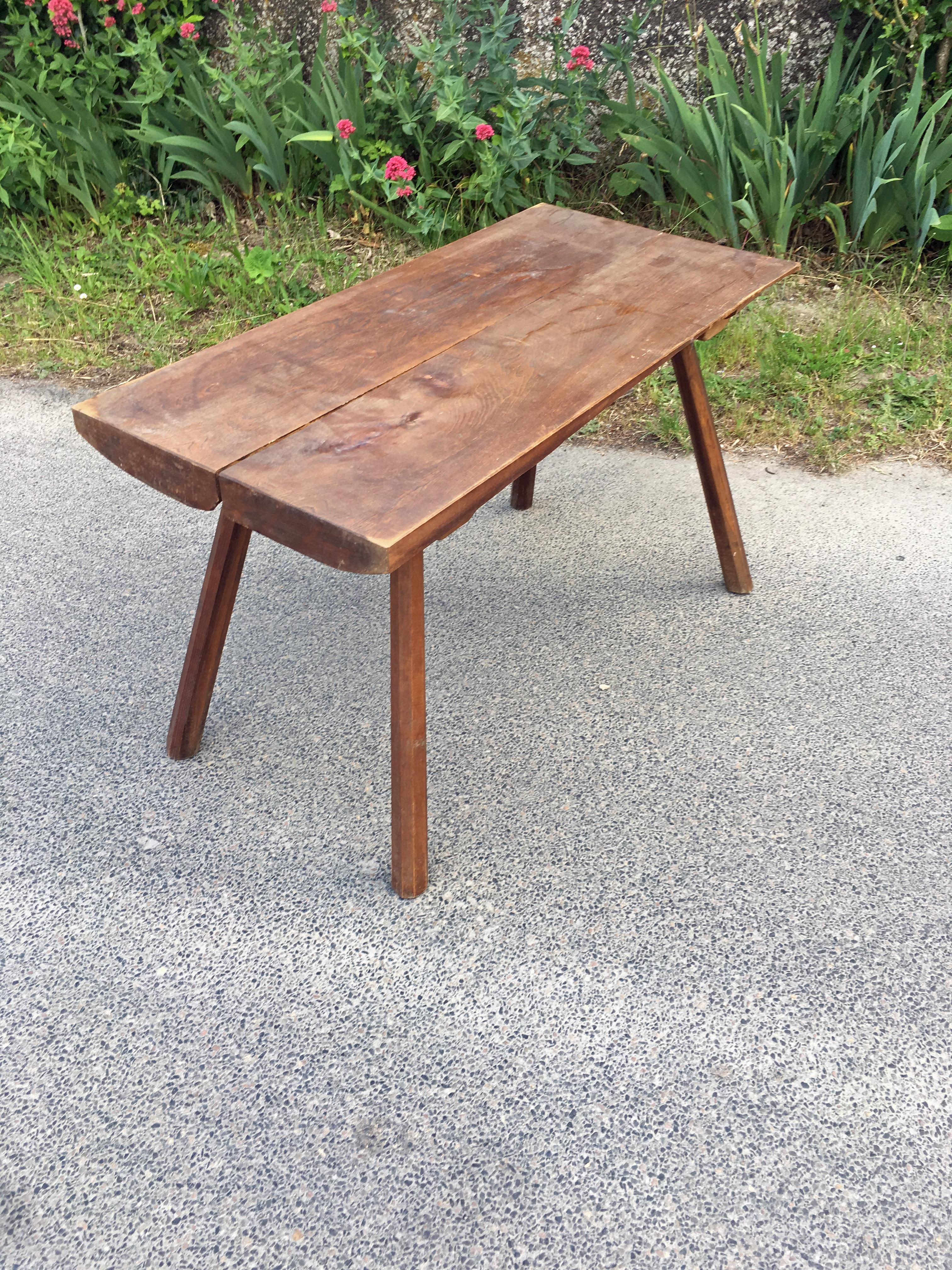 French In the Style of Jean Touret Atelier Marolles Coffee Table For Sale