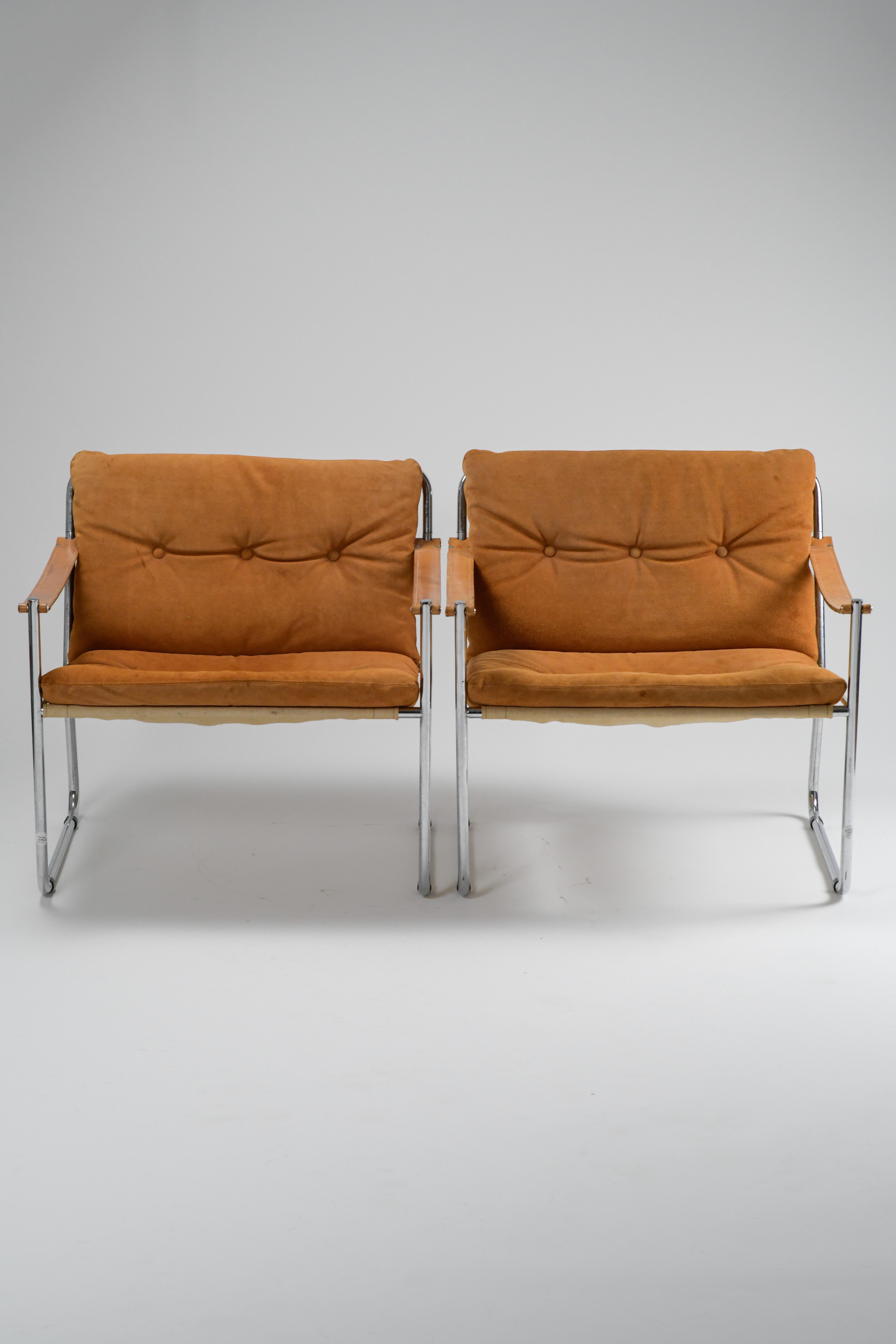 Mid-Century Modern In the Style of Karin Mobring Amiral Lounge Chairs 