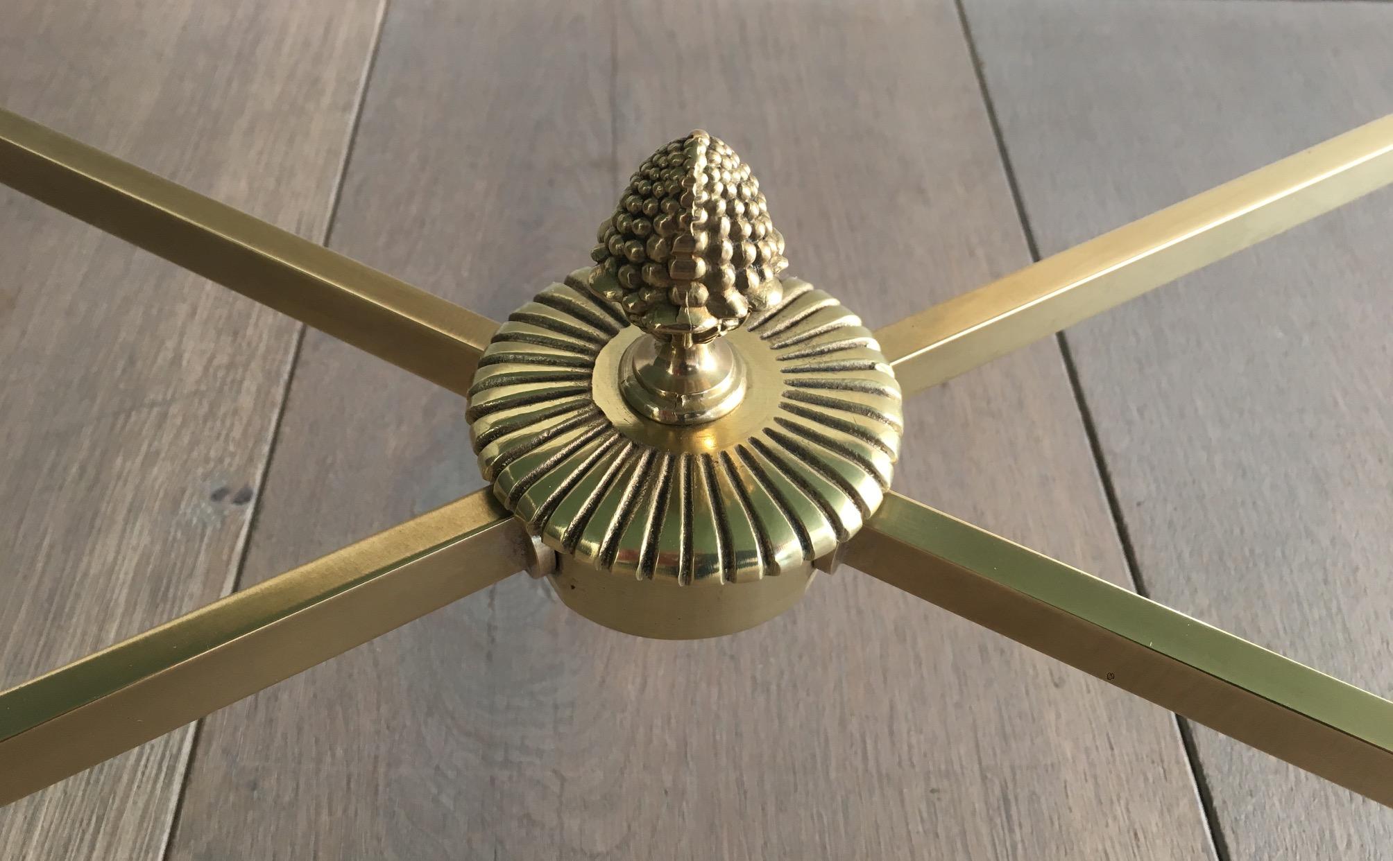 In the Style of Maison Bagués, Faux-Bamboo Bronze and Brass Coffee Table 6