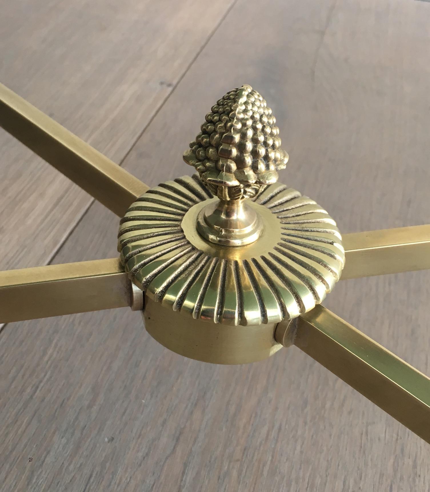 In the Style of Maison Bagués, Faux-Bamboo Bronze and Brass Coffee Table 3