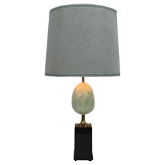 In the Style of Maison Charles, Painted Ostrich Egg Table Lamp