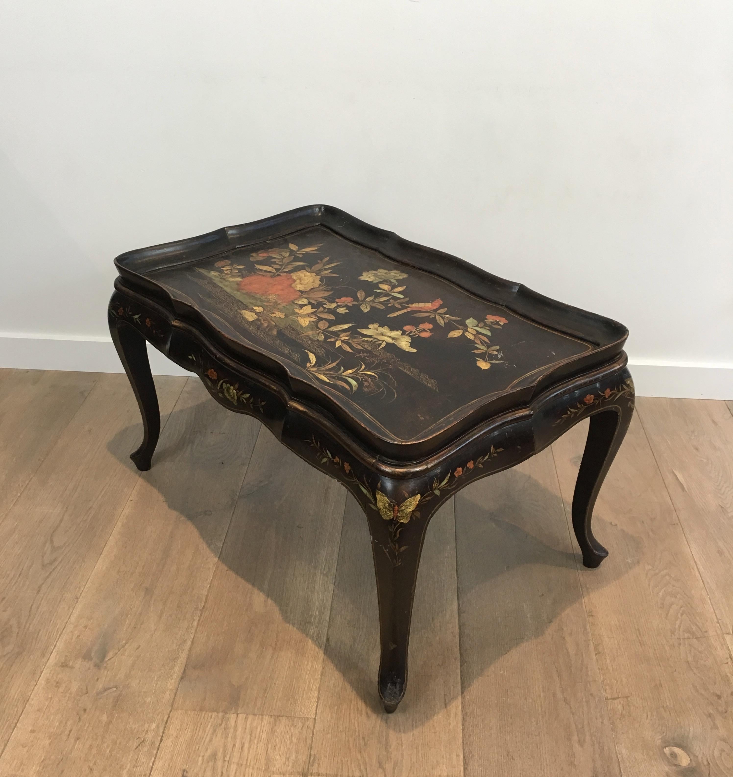 In the Style of Maison Hirch, Neoclassical Style Lacquered Coffee Table 8
