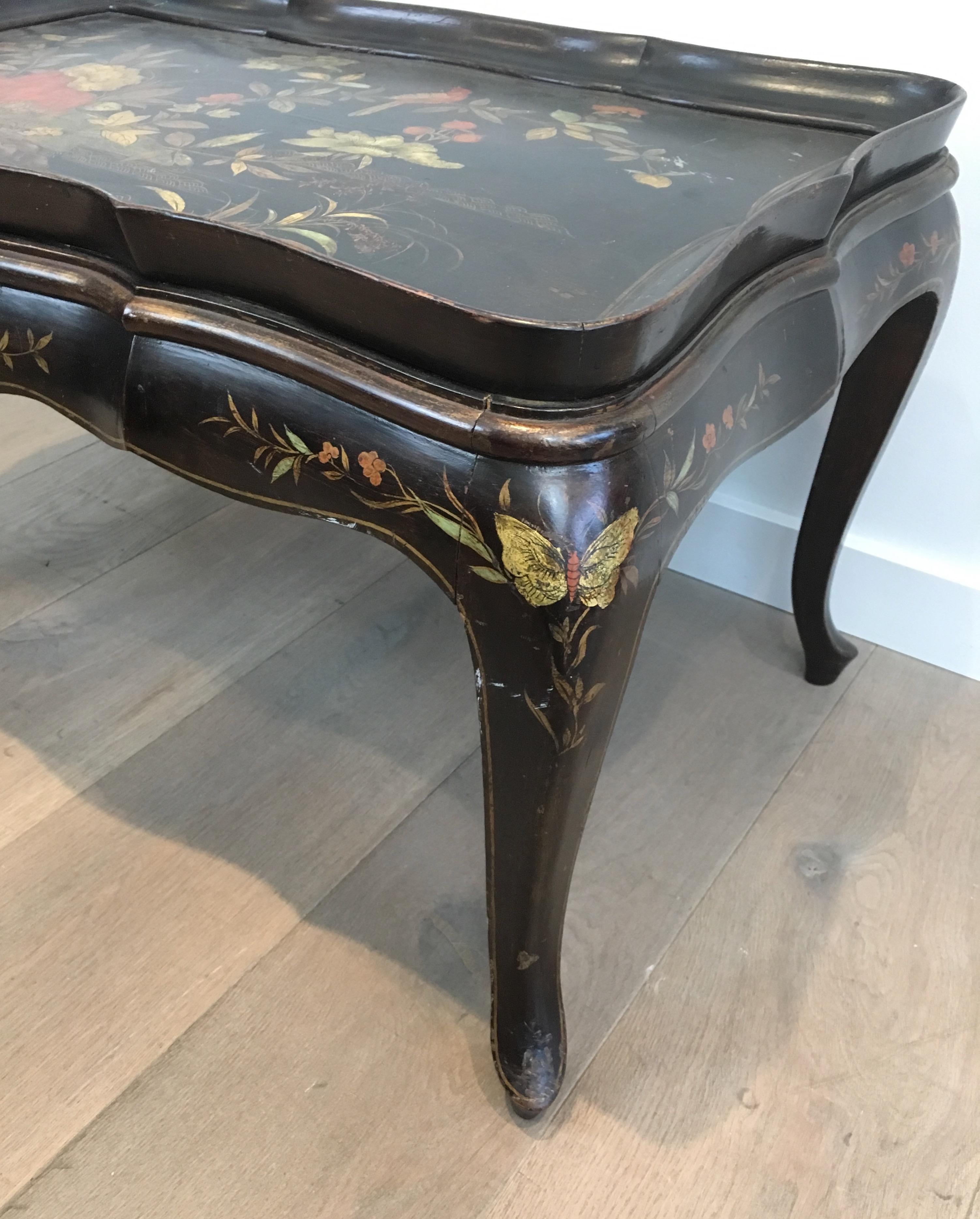 In the Style of Maison Hirch, Neoclassical Style Lacquered Coffee Table 9
