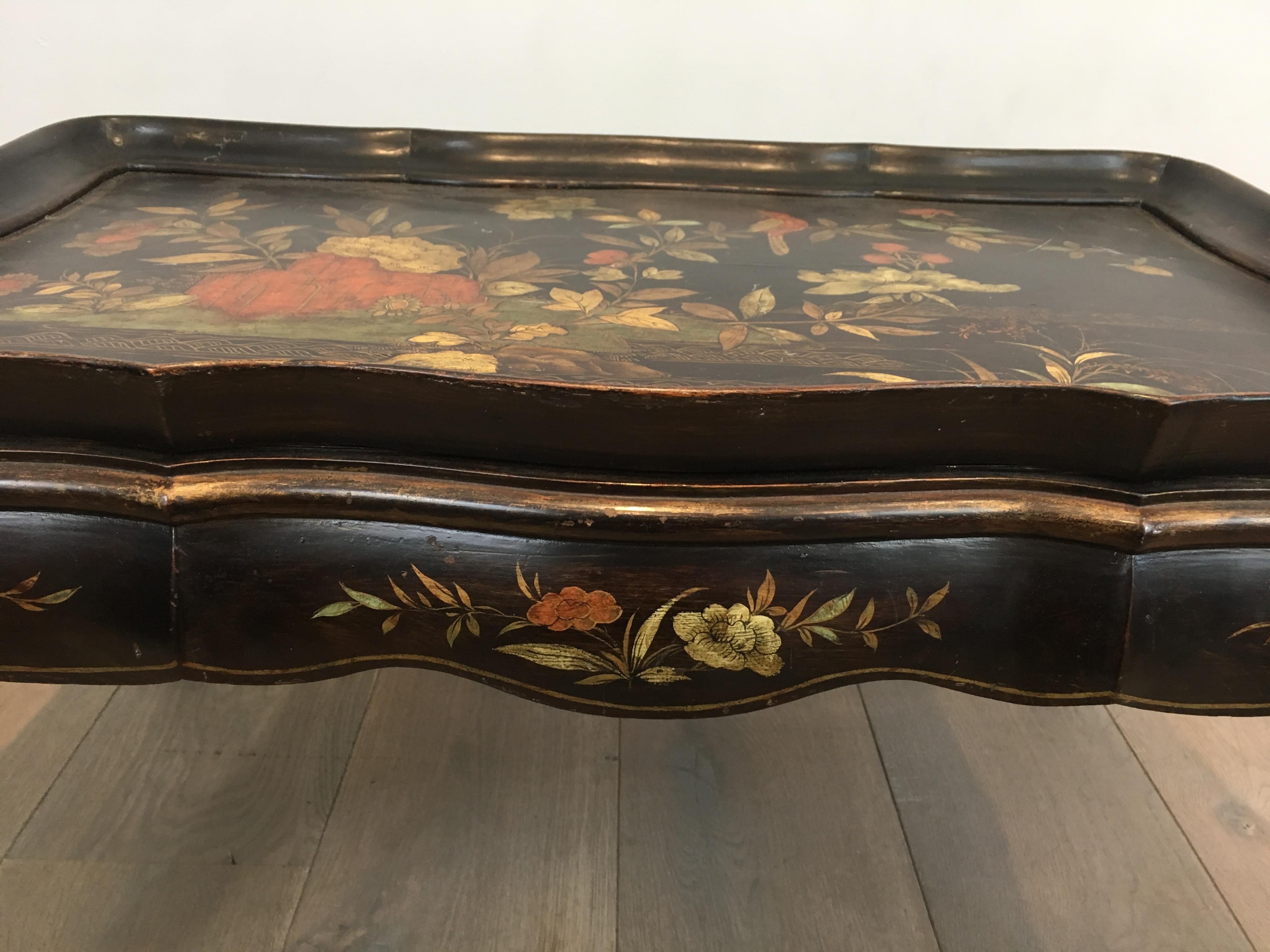 In the Style of Maison Hirch, Neoclassical Style Lacquered Coffee Table 1