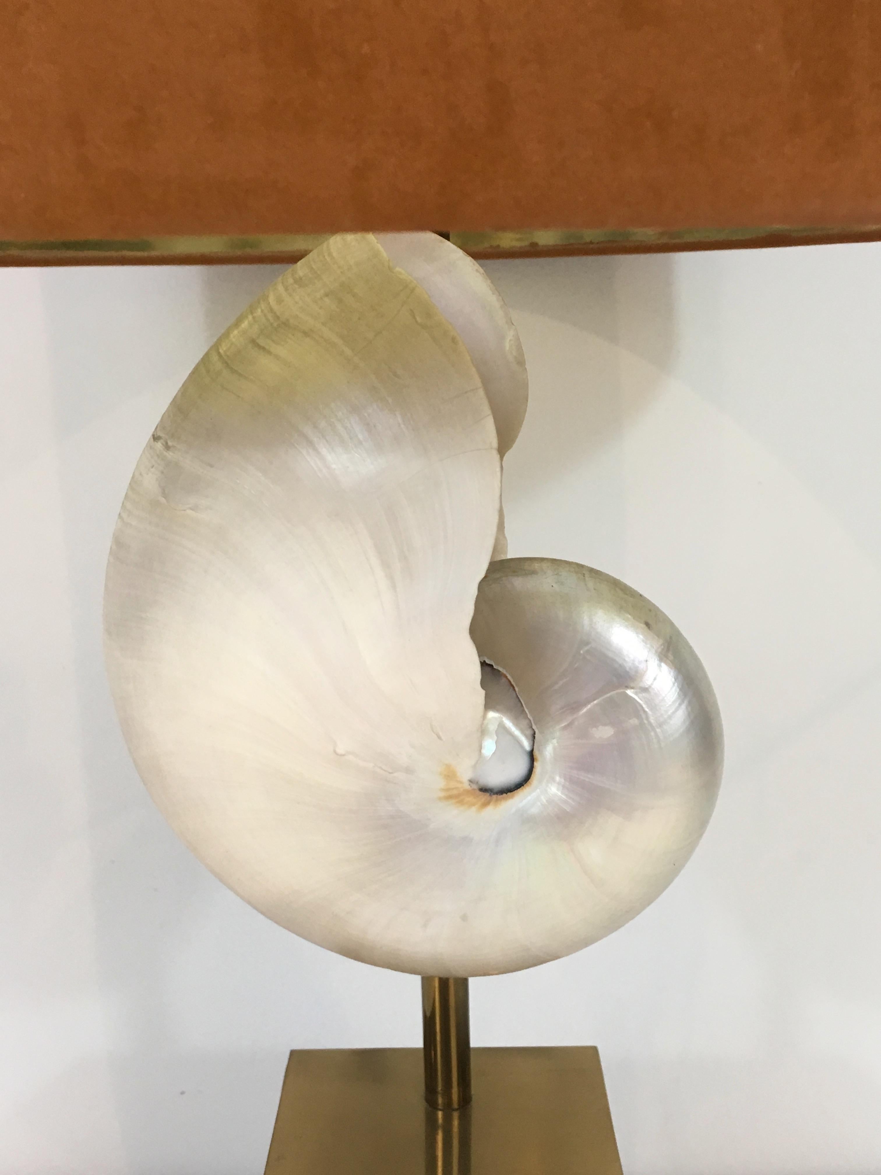 In the Style of Maison Jansen, Nautilus Shell Mounted into a Lamp 3