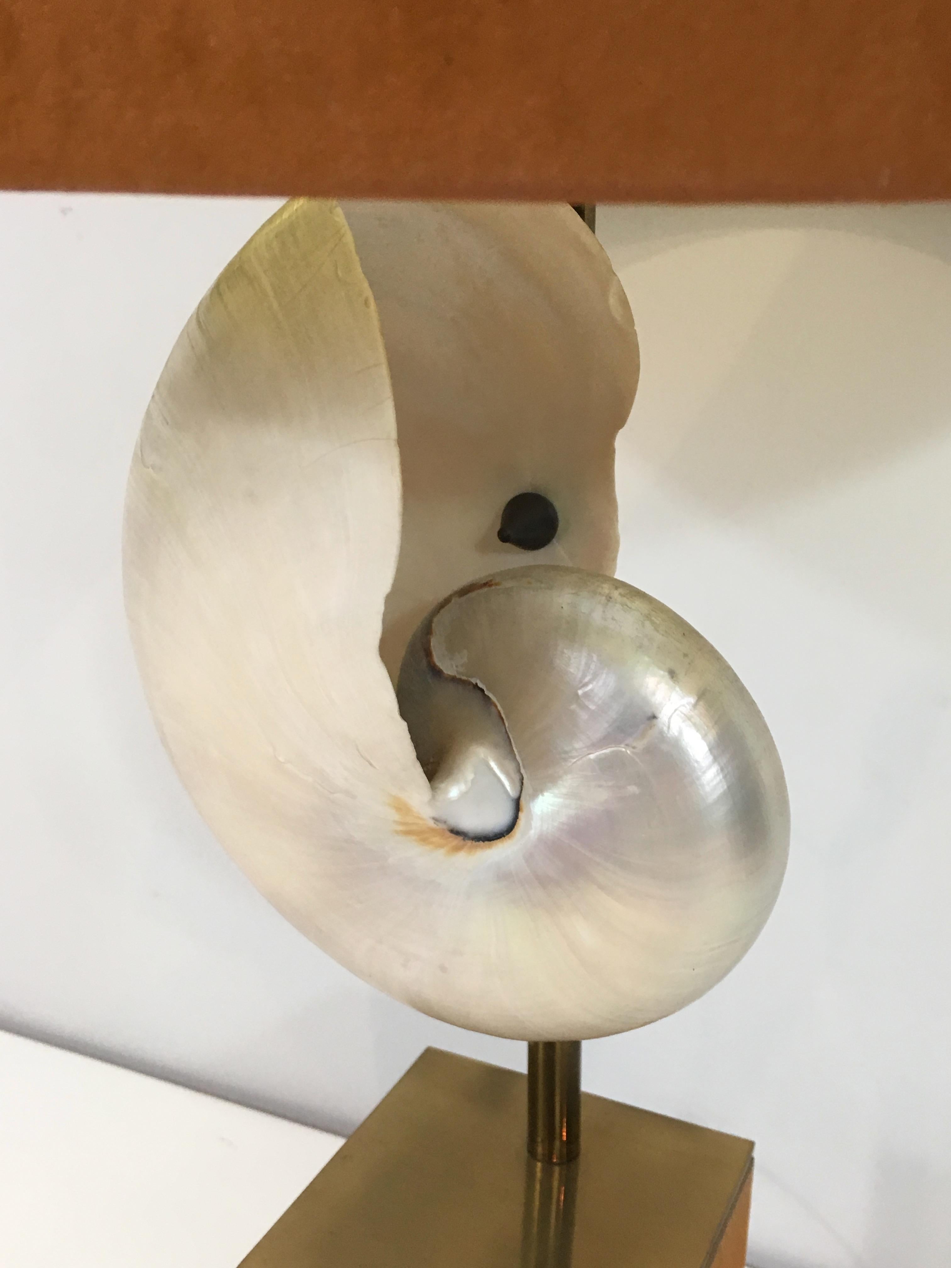 In the Style of Maison Jansen, Nautilus Shell Mounted into a Lamp 4