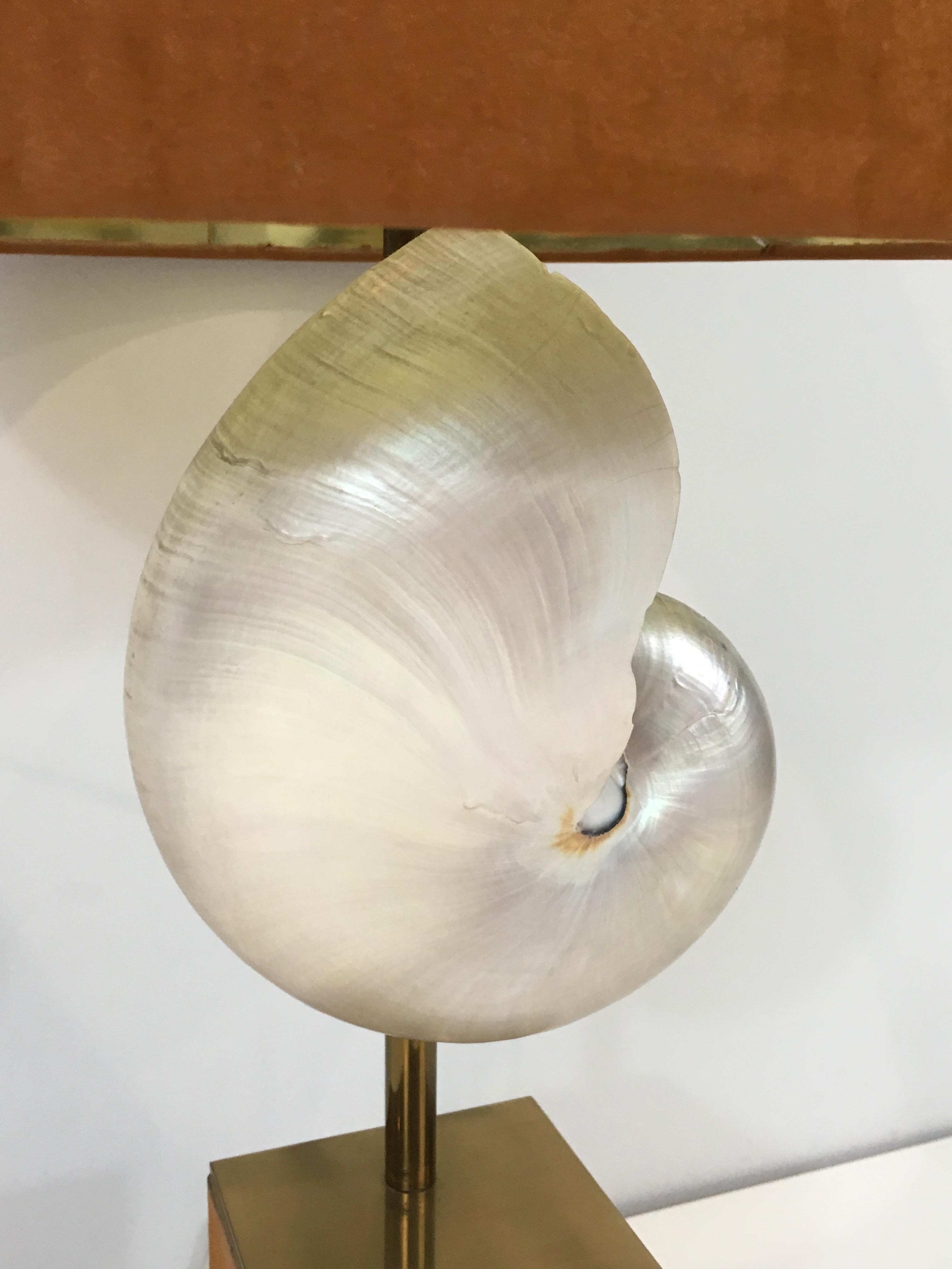 In the Style of Maison Jansen, Nautilus Shell Mounted into a Lamp 6