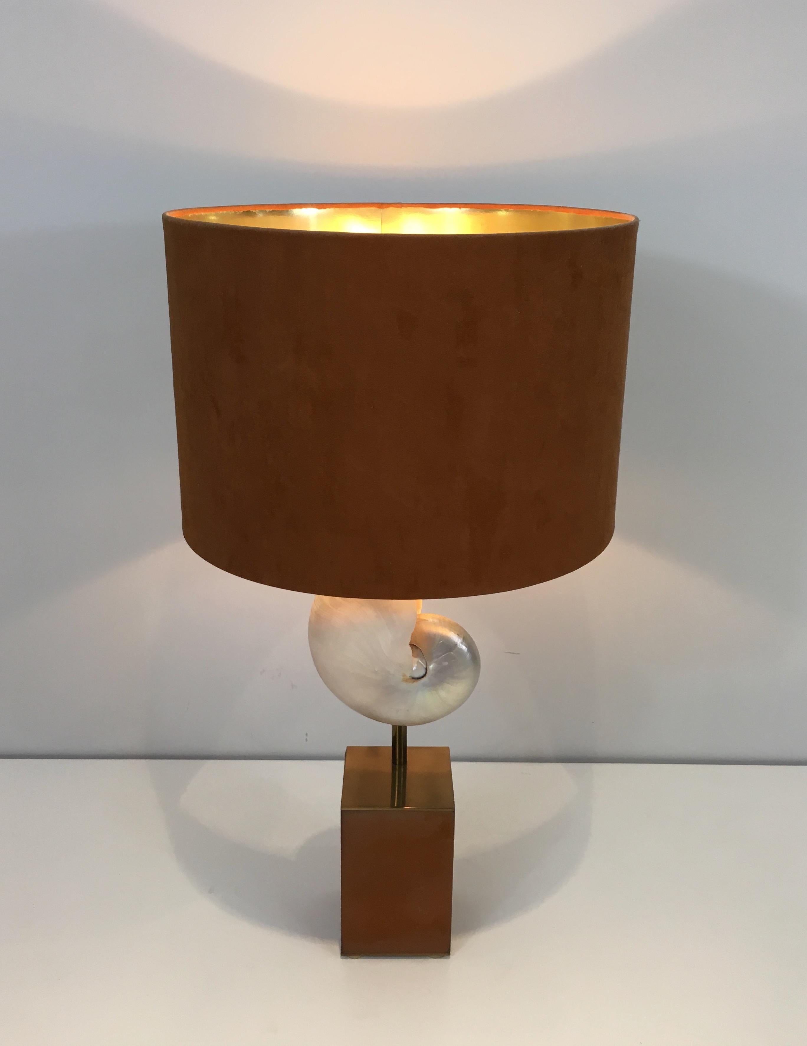 In the Style of Maison Jansen, Nautilus Shell Mounted into a Lamp 11