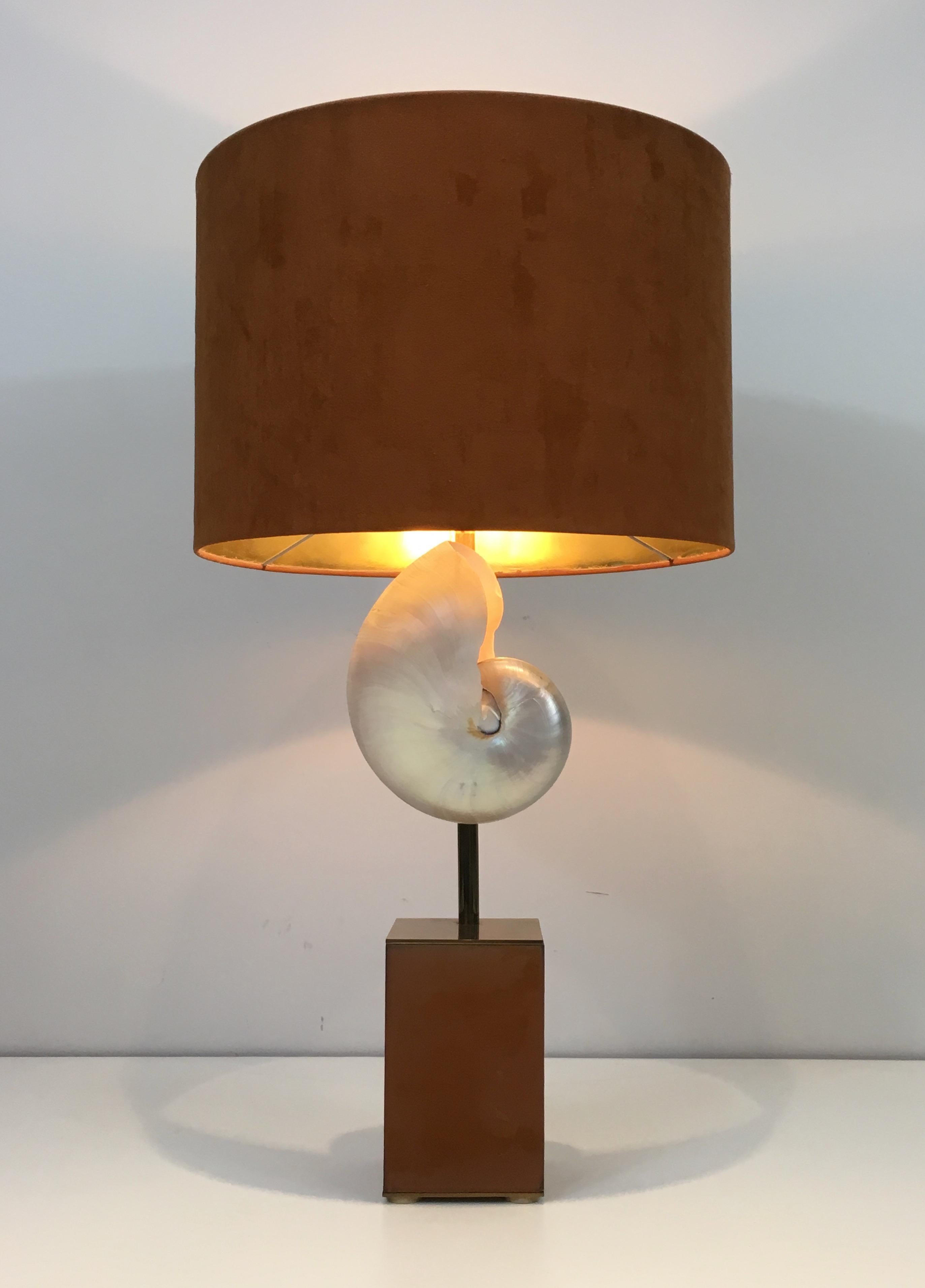 In the Style of Maison Jansen, Nautilus Shell Mounted into a Lamp 12