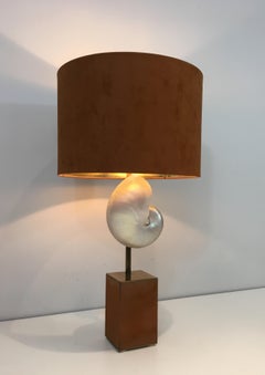 In the Style of Maison Jansen, Nautilus Shell Mounted into a Lamp