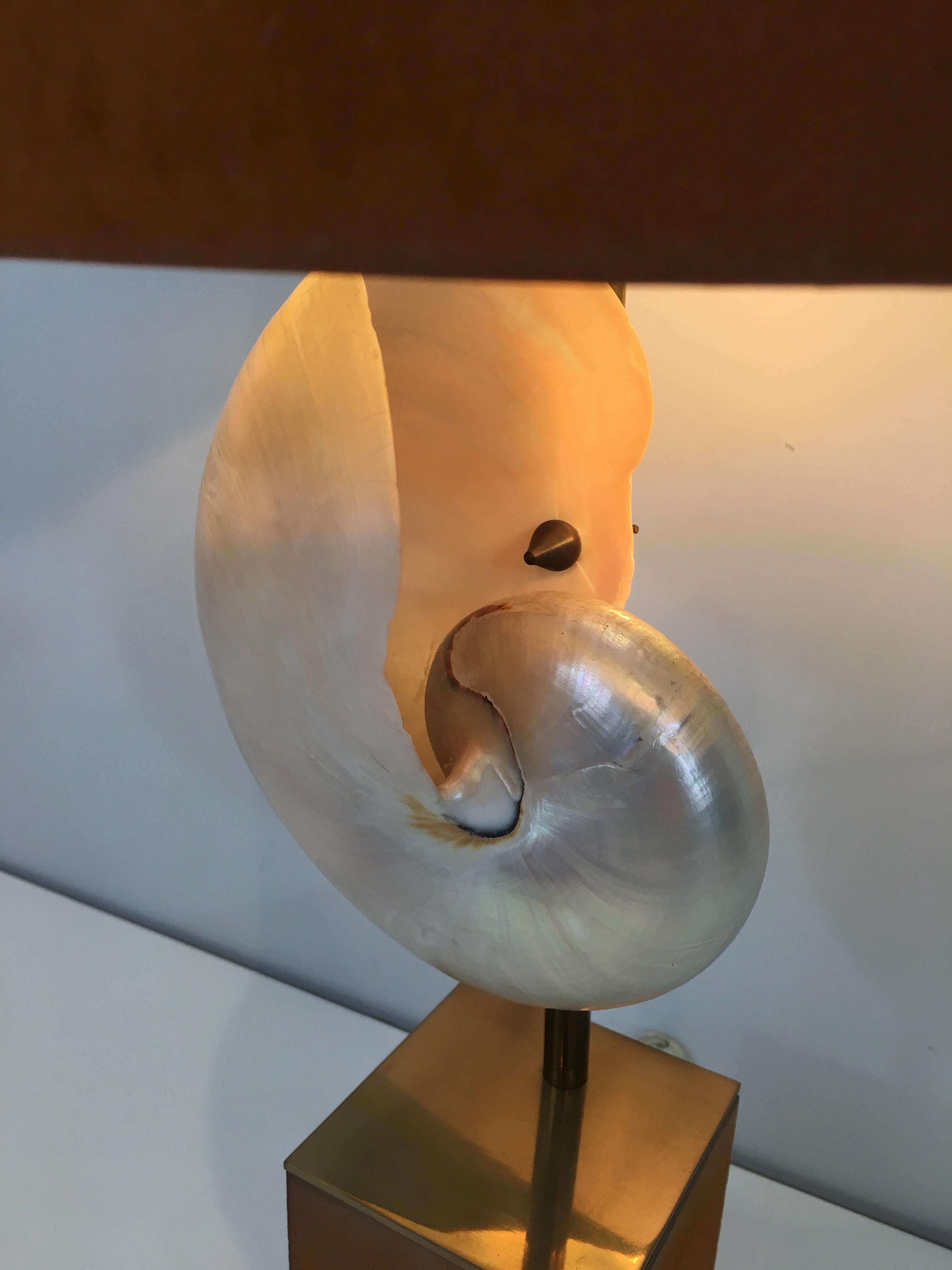 In the Style of Maison Jansen, Nautilus Shell Mounted into a Lamp (Muschel)