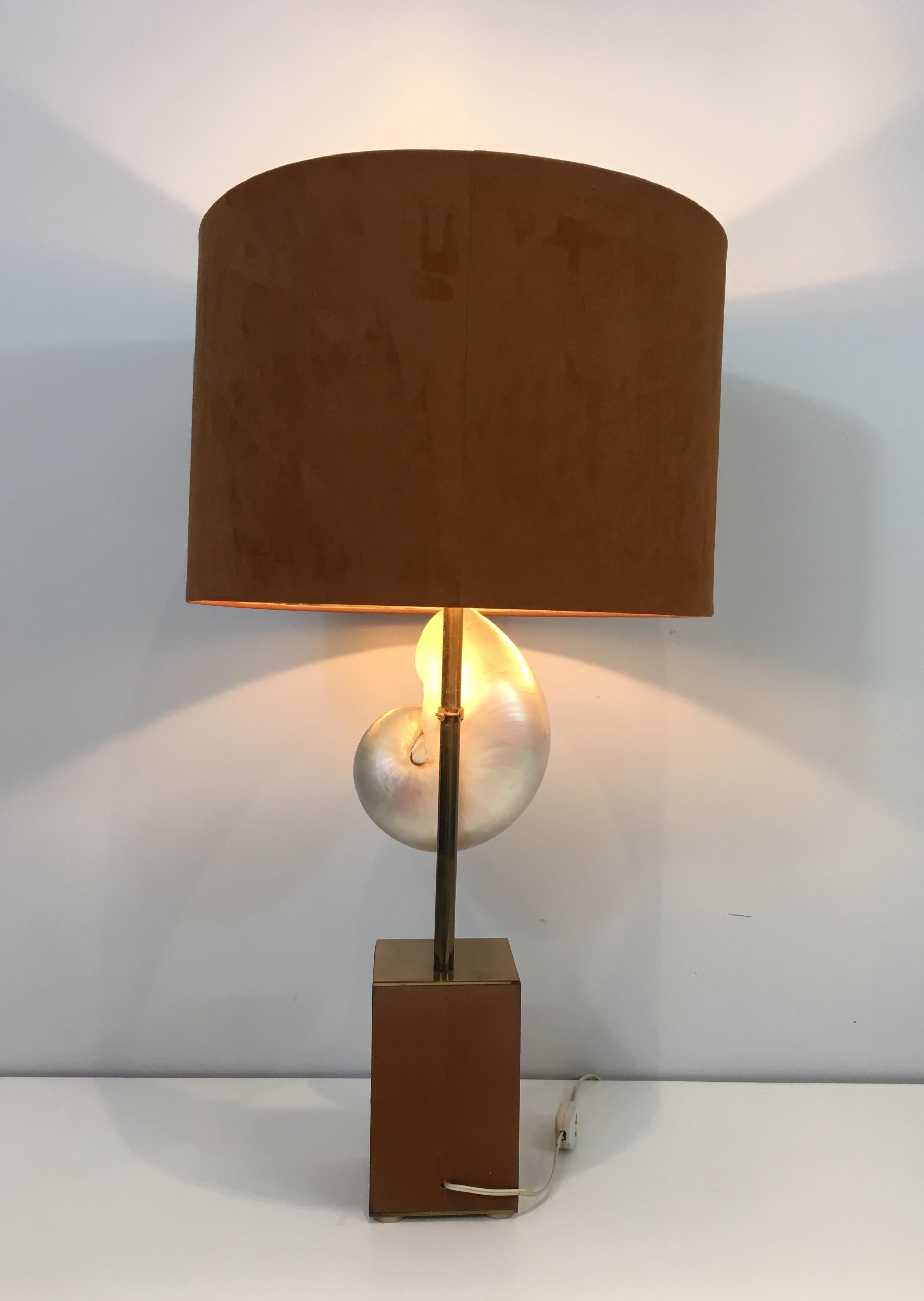 In the Style of Maison Jansen, Nautilus Shell Mounted into a Lamp 2