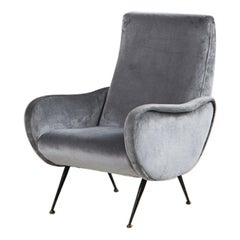 In the Style of Mario Zanuso Italian Midcentury Lounge Chair