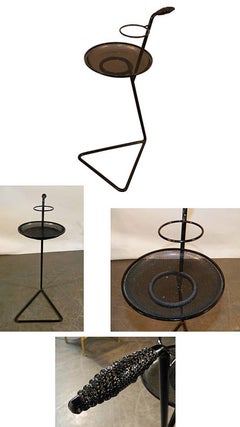 In the Style of Mathieu Matégot Side Table in Perforated Metal, circa 1950
